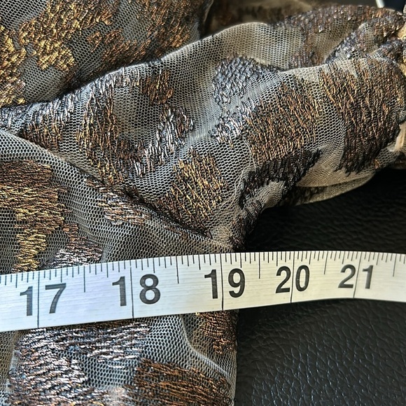 Anthropologie Eva Franco Sheer Leopard Top Animal Print Puff Sleeve Sz M NEW - Picture 14 of 16